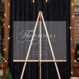 Classy Calligraphic Translucent Wedding アクリルサイン