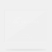 Classy Calligraphic Translucent Wedding アクリルサイン (正面)