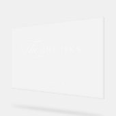 Classy Calligraphic Translucent Wedding アクリルサイン (傾斜)