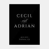 Classy Calligraphy Black Wedding アクリルサイン (正面)