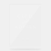 Classy Calligraphy Semi Transparent Wedding アクリルサイン (正面)