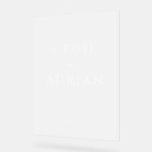 Classy Calligraphy Semi Transparent Wedding アクリルサイン (傾斜)