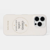 Classy Calm and In Control Customizable Phone Case iPhoneケース (裏面横)