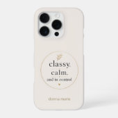 Classy Calm and In Control Customizable Phone Case iPhoneケース (裏面)