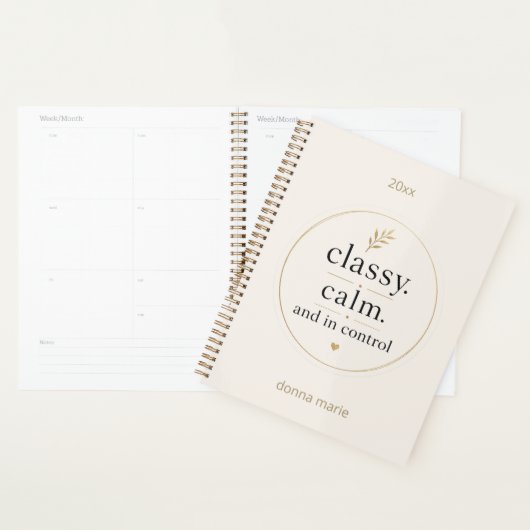 Classy Calm and In Control Productivity  プランナー手帳 (ディスプレー)