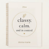 Classy Calm and In Control Productivity  プランナー手帳 (正面)