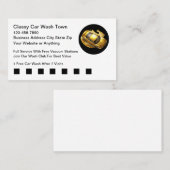 Classy Car Wash Theme Business Cards 名刺 (正面/裏面)