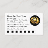 Classy Car Wash Theme Business Cards 名刺 (正面)