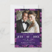 Classy Carnation Fantasy Minimalist Wedding セーブザデート (正面)