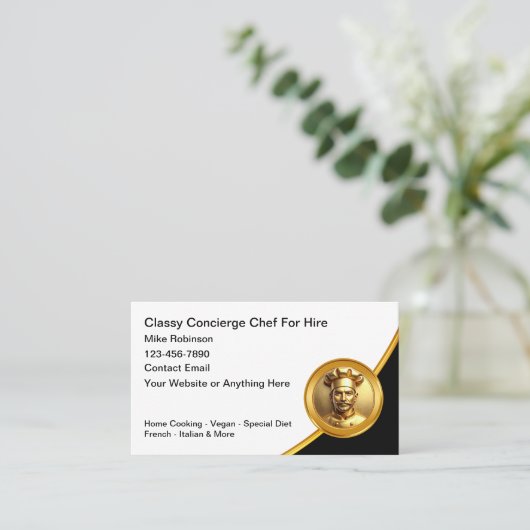 Classy Chef Home Cook Cooking Meals  名刺 (スタンド正面)