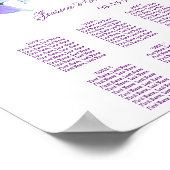 Classy Chic Clematis Wedding Seating Chart ポスター (角)
