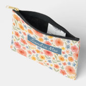 Classy Chic Floral Art Pattern Toiletry Bag アクセサリーポーチ (見開き)