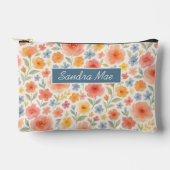Classy Chic Floral Art Pattern Toiletry Bag アクセサリーポーチ (正面)