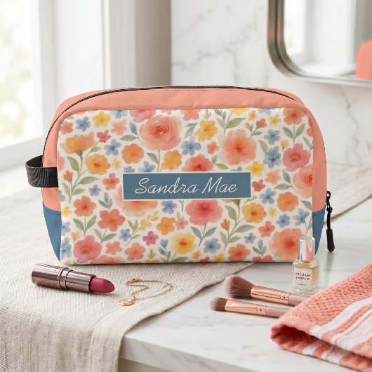 Classy Chic Floral Art Pattern Toiletry Bag ドップキット