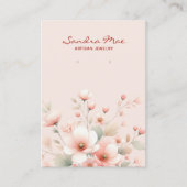 Classy Chic Floral Earring Jewelry Display Card 名刺 (正面)