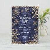 Classy Chic Gold Glitter Corporate Christmas Party 招待状 (スタンド正面)