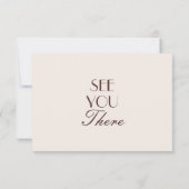 Classy Chocolate Brown Old Money Retro Wedding 出欠カード (裏面)