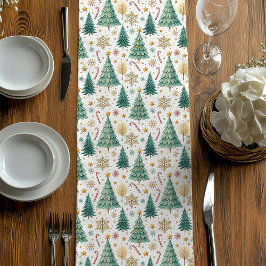 Classy Christmas Trees Festive Dining Table Runner ミディアムテーブルランナー