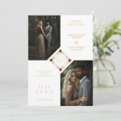 Classy Christmas Wedding Floral Wreath 2-Photo セーブザデート (スタンド正面)