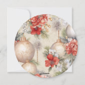 Classy Circle私たちの最初の結婚したクリスマスフォト シーズンカード (裏面)