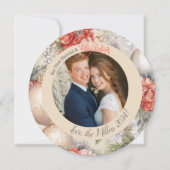 Classy Circle私たちの最初の結婚したクリスマスフォト シーズンカード (正面)