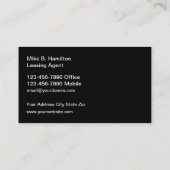 Classy City 実在 Estate Agent名刺 名刺 (裏面)