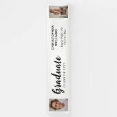 Classy Class of 2023 Script文字2写真 – 白 横断幕 (縦)