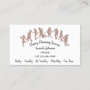 Classy Cleaning ServicesバラロゴMaid White VIP 名刺