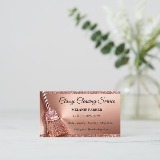 Classy Cleaning Services 名刺 (スタンド正面)