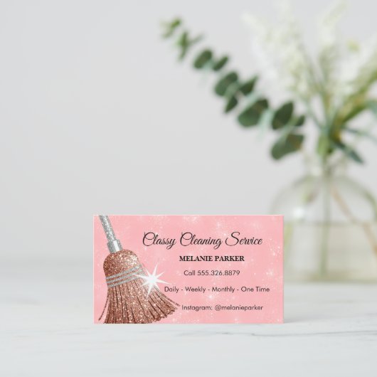 Classy Cleaning Services 名刺 (スタンド正面)