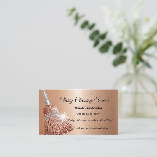 Classy Cleaning Services 名刺 (スタンド正面)