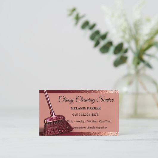 Classy Cleaning Services 名刺 (スタンド正面)