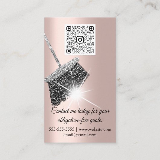 Classy Cleaning Services Houseの保バラQRCode 名刺 (裏面)