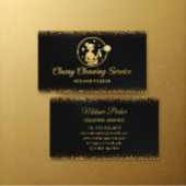 Classy Cleaning Services Logo Maid gold 名刺