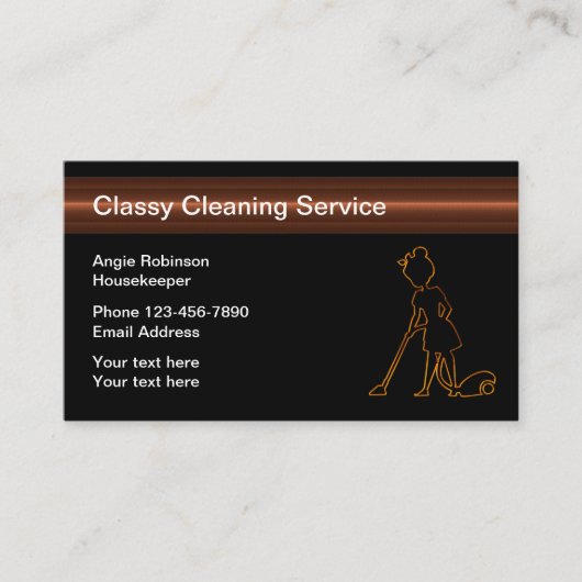 Classy Cleaning Services Modern 名刺 (正面)