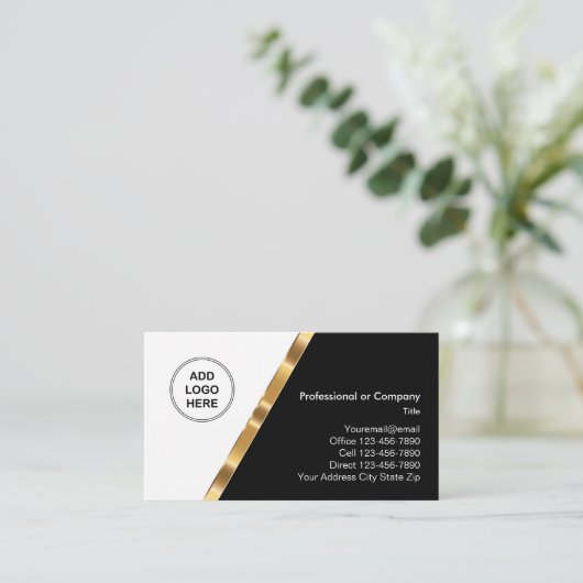 Classy Companyロゴ・ビジネス・カード 名刺 (スタンド正面)