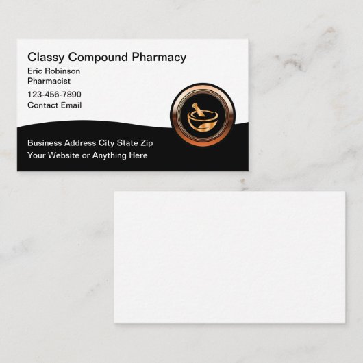 Classy Compound Pharmacy Business Cards 名刺 (正面/裏面)