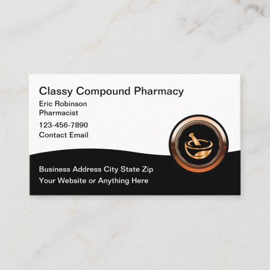 Classy Compound Pharmacy Business Cards 名刺 (正面)
