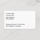 Classy Construction Theme Business Cards 名刺 (裏面)