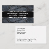 Classy Construction Theme Business Cards 名刺 (正面/裏面)