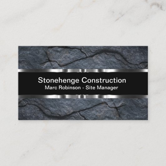 Classy Construction Theme Business Cards 名刺 (正面)