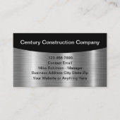 Classy Cool Construction Business Profile Cards 名刺 (正面)