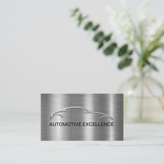 Classy Cool Sleek Modern Automotive Business Cards 名刺 (スタンド正面)