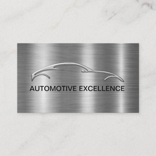 Classy Cool Sleek Modern Automotive Business Cards 名刺 (正面)