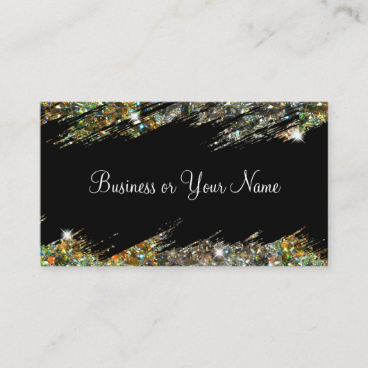 Classy Crystalエレガントの名きらきら光る刺 名刺 (正面)