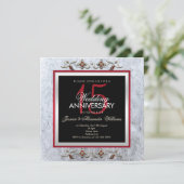 Classy Crystal & Gems 15周年結婚を迎える 招待状 (スタンド正面)