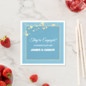 Classy, Custom Engagement Congrats  スタンダードカクテルナプキン (インサイチュ)