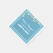 Classy, Custom Engagement Congrats  スタンダードカクテルナプキン (角)
