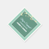 Classy, Custom Engagement Congrats  スタンダードカクテルナプキン (角)