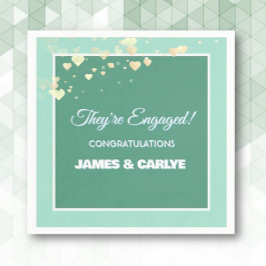 Classy, Custom Engagement Congrats  スタンダードカクテルナプキン